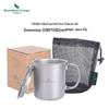Essential Pure Titanium 450ml Outdoor Folding Water Cup - Lightweight, Single-Layer for Camping, Coffee, Tea, and Boiling Water