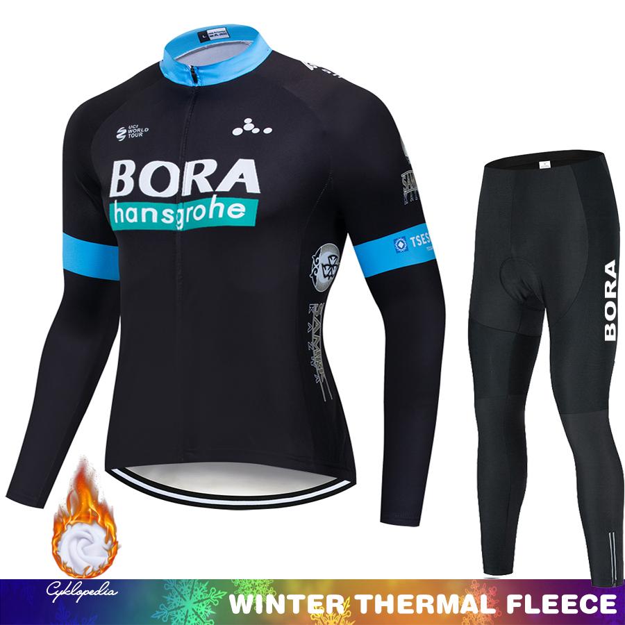 Men's2026 Winter Warm Cycling Clothing Set  Hermal Fleece Jersey UCI BORA Jumper Clothing Mountain Bikes Retro Mens Clothes Ciclismo Hombre Suit