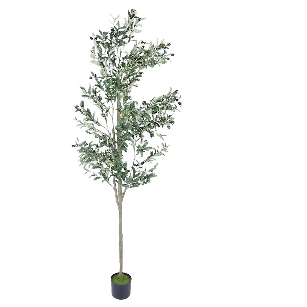 Artificial Olive Tree with Realistic Leaves Fruits Tall Faux Olive Tree for Home Office Decoration 6.89 Ft