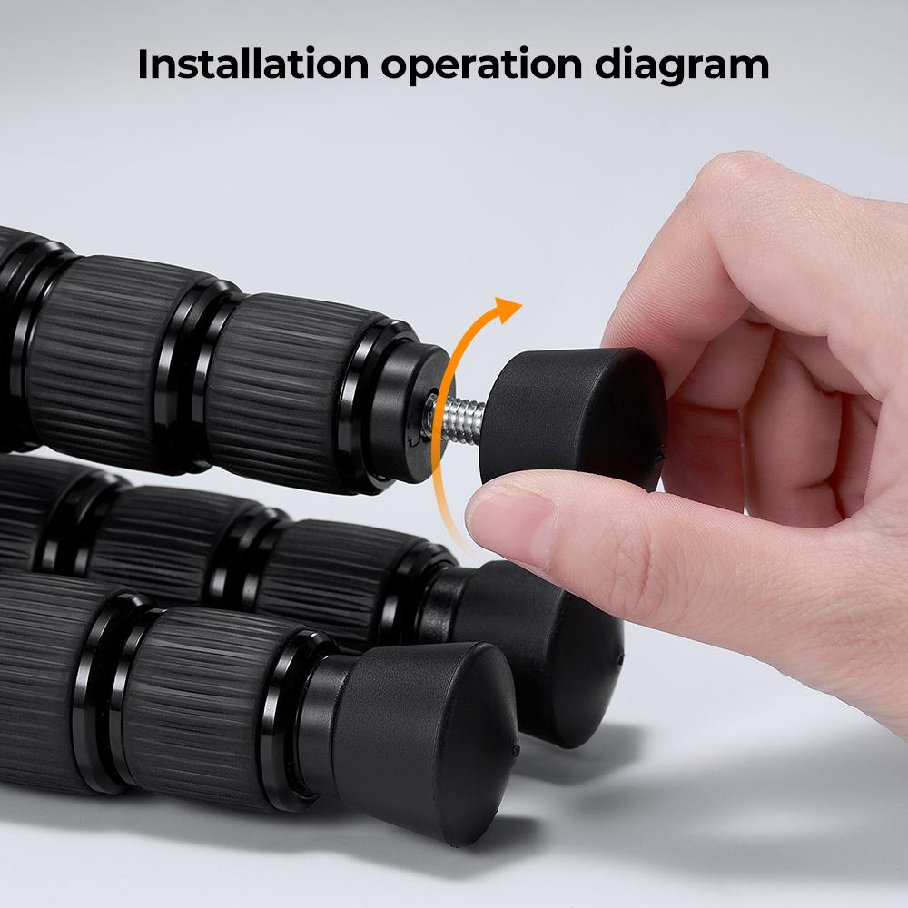 K&F CONCEPT 3Pcs  Tripod Foot Spikes Set 1/4 Inch Thread Rubber Anti-Slip Tripod Monopod Legs Feet Replacement Parts