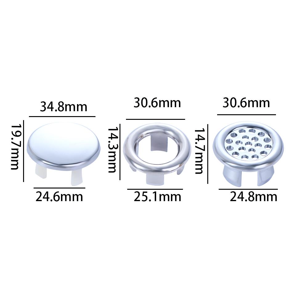 Basin Bathroom Ceramic Basin Sink Round Ring Hollow Overflow Cover Sink Basin Cap Spare Cover