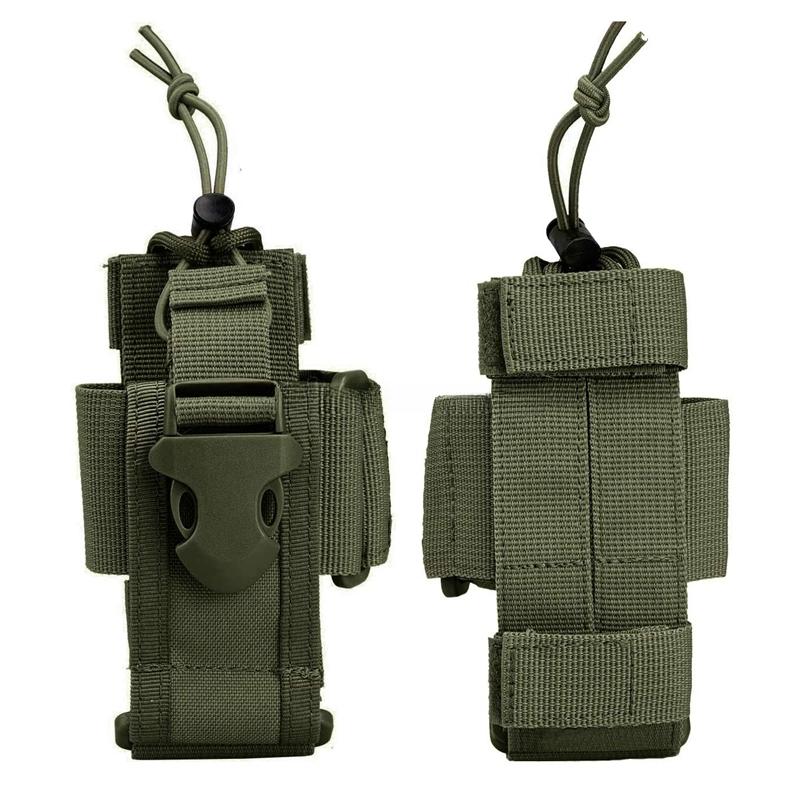 1Pc Adjustable Radio Holder Bag Molle Two Way Radio Holster Pouch Holder Nylon Duty Storage Case Walkie Talkie Bag