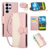 Wrist Strap Zipper Leather Phone Case for Samsung S25 Edge S24 S21 FE S23 S22 Plus Note 20 Ultra Crossbody Wallet Cards Cover