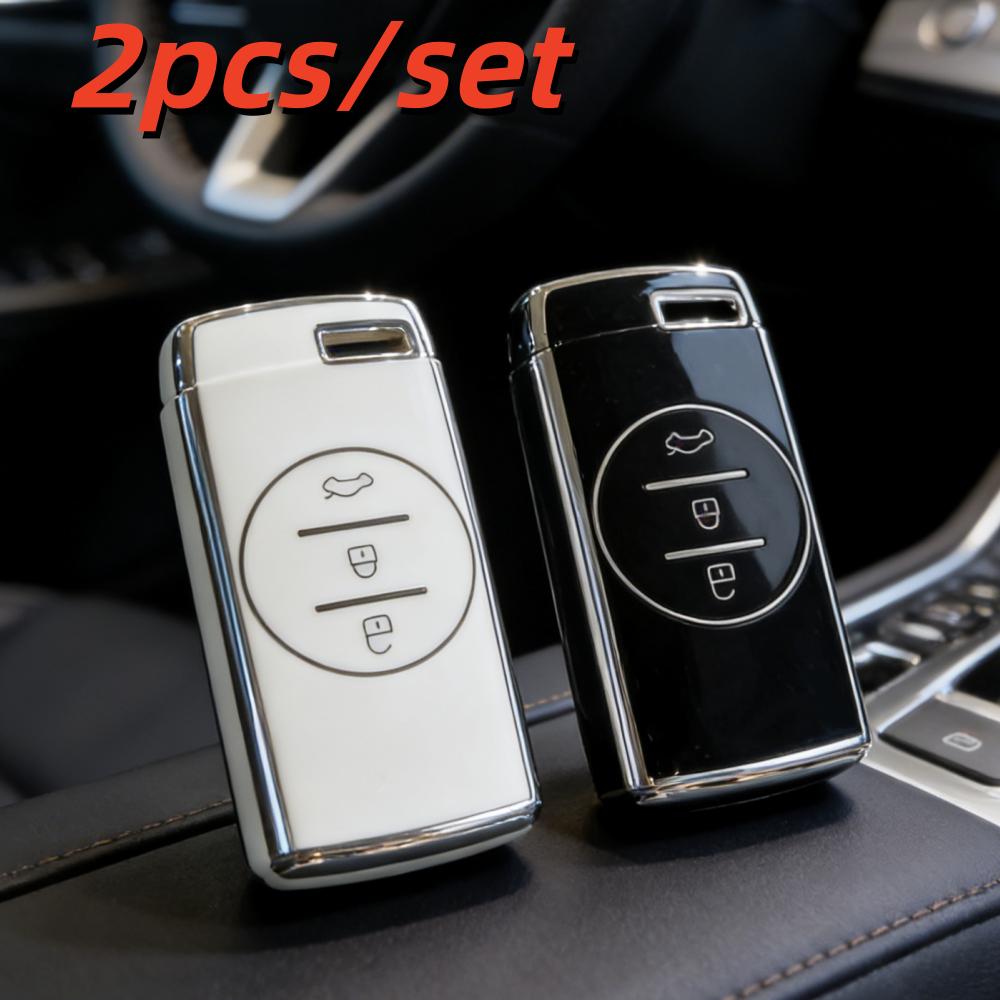 2Pcs Car Key Case Covers For Chery Tiggo 8 Arrizo 5 7 Pro Eq7 5X 3X Tiggo 7 Pro  Gx Key Holder Accessories