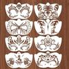 8Pcs Face Tattoo Face Painting Stencils Hollowed DIY Makeup Tools Face Paint Templates  Adults Kids