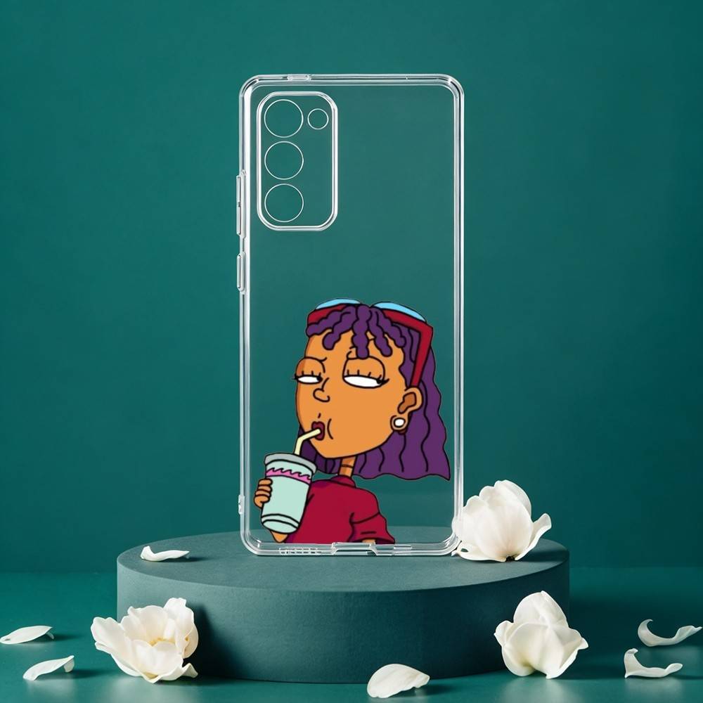 Funny Cartoon R-Rugrats Phone Case For Samsung Galaxy S24 S25 S23 S22 S21 Plus S24 S25 Transparent Cover Case