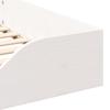 Bed Frame in White 100 x 220 cm Solid Pine Wood