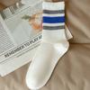 Men's Spring and Autumn Trend Is Simple and Colorful Stripes Absorb Sweat Breathable Sports Tube Socks