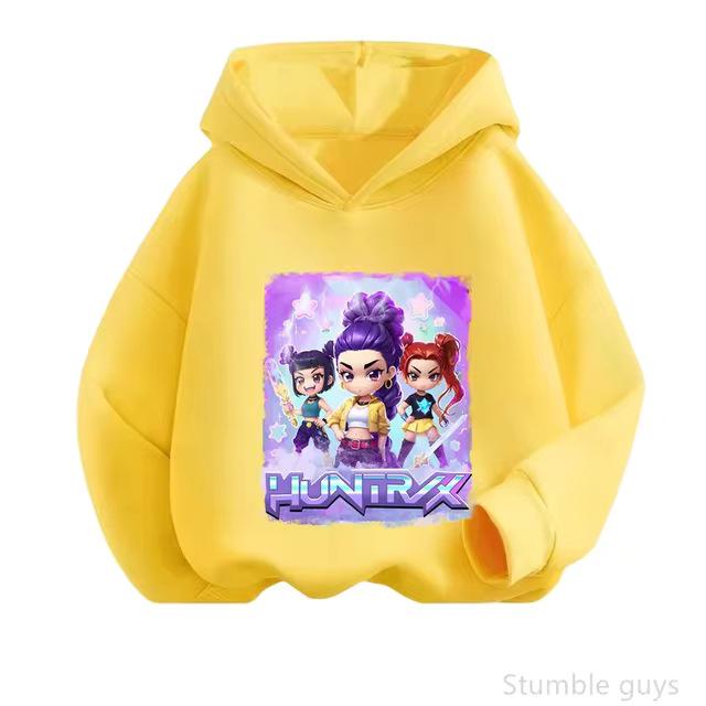 Kids' Retro Anime K-Pop Hoodie - Long Sleeve, Spring/Autumn Casual Wear for Boys & Girls