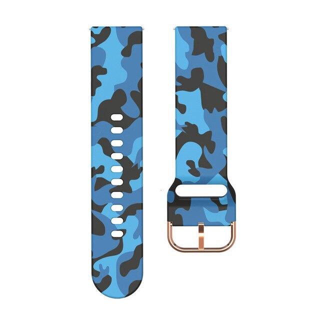 20mm 22mm Silicone Strap For Samsung Galaxy Watch Gear S3 Active 2 Graffiti Style Strap For Garmin Watch Moto 360 HuaMi Amazfit Bip Huawei Watch Band