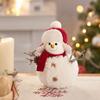 Christmas Snowman Doll Plush Foam Tabletop Ornament for Holiday Window Display