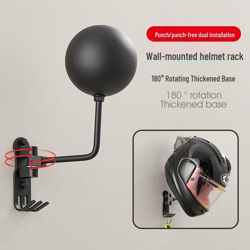 Versatile No-Drill Motorcycle Helmet & Hat Display Stand