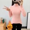 Women's Velvet High-Neck Sweater - Thickened Warm Knit Base Layer for Autumn/Winter 2025