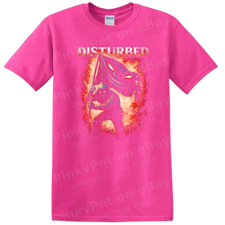 Disturbed Retro Rock Heavy Metal Album Cover Art T Shirt w/ Cool Tee