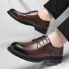 Fashion Men's Formal Shoes Black Spring Autumn Legitimate Leather Official Suit High Quality Fashion Party Social Shoe Male Casual Shoes