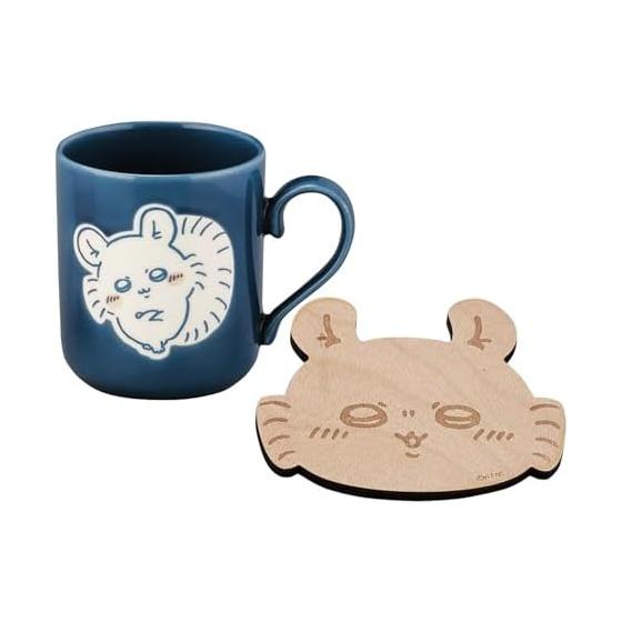 Chikawa Officially Licensed Mug Wooden Coaster Tableware Set 300ml Diameter Approx. 8 x 9cm Momonga Colors Microwave Safe Dishwasher Safe Goods