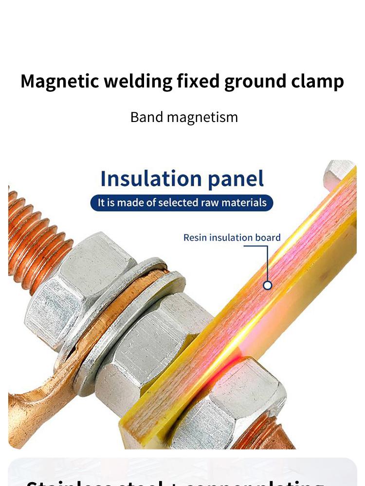 Welding Lap Iron Fix Grounding Clip Double Strong Magnetic Welding Bracket Sheet Metal Repair Machine Magnetic Head Wiring Clip