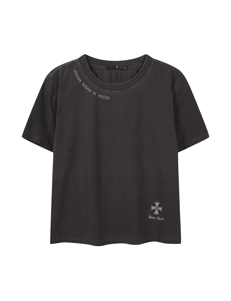 Deobiakaibeu Women'S Sorona Vintage Artwork Short Sleeve T-Shirt Charcoal Gray