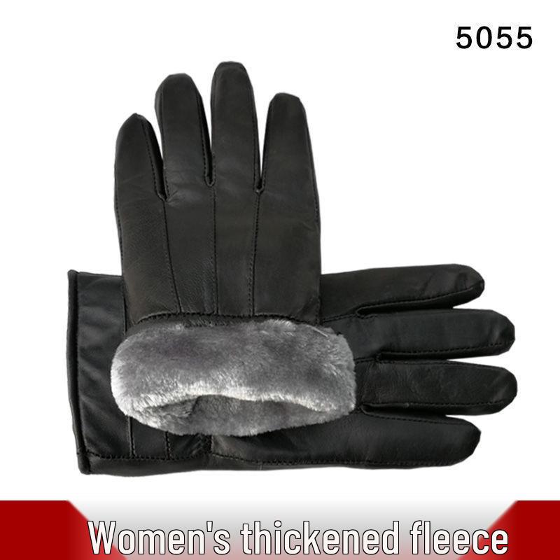 Men's & Women's Winter Leather Gloves: Touchscreen, Windproof, Coldproof, Plus Velvet for Riding & Motorcycling