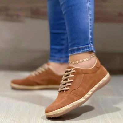 2023 Nuevas Zapatillas Casuales para Mujer Tallas Grandes Punta Redonda Suela Gruesa Zapatos Deportivos Zapatillas para Mujer Planos de Moda Zapatos De Mujer