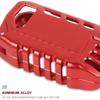 Coque en aluminium pour clé télécommande pour Jeep Wrangler JL JT 2018+ Accessoires Rouges