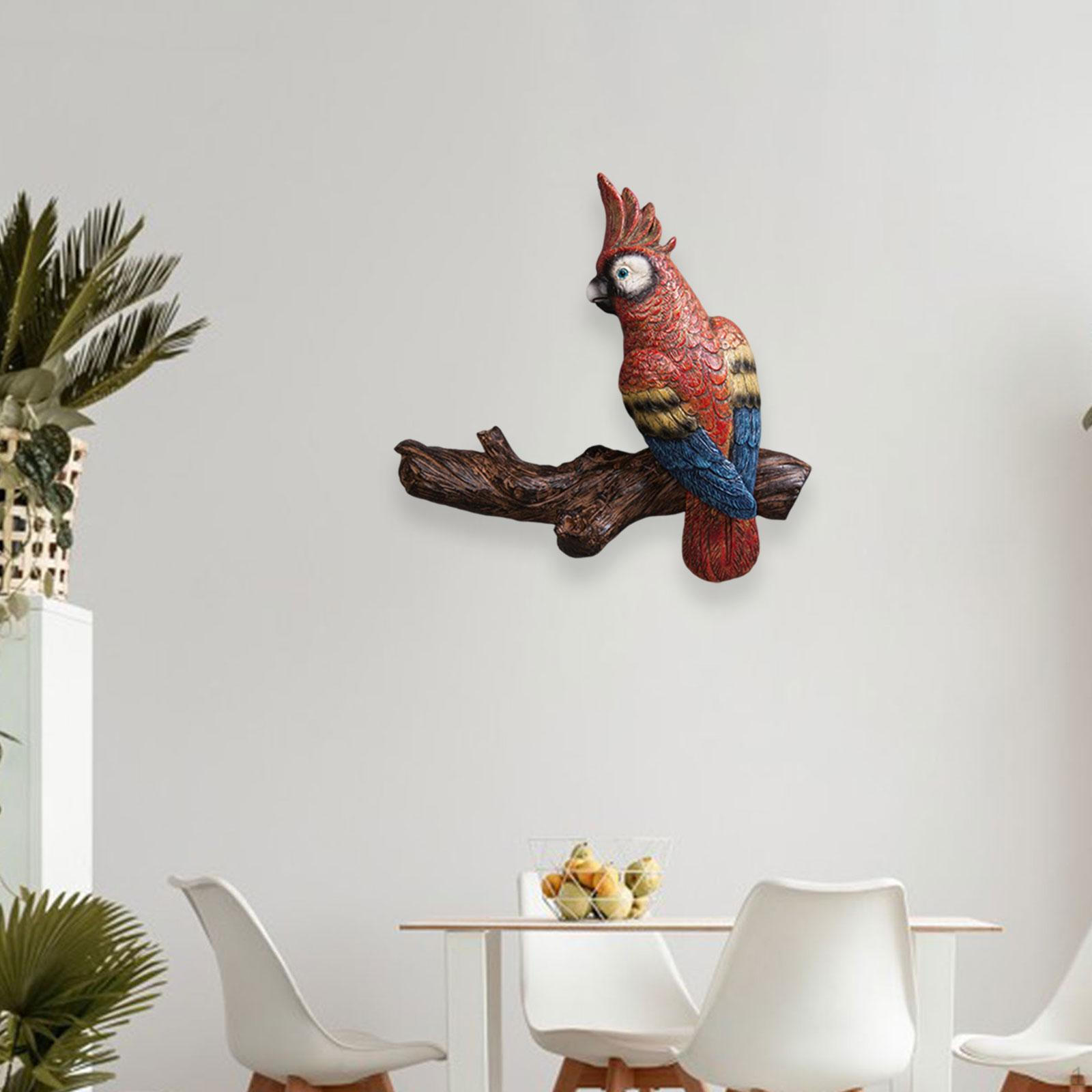 

Изысканный декор стены с попугаем - красивая фигурка птицы для украшения дома 1 Colorful 20x5x19cm