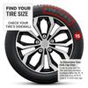 4PCS Black/Silver 15" Spyder Performance Wheel Cover Fits Toyota Volkswagen VW Chevy Chevrolet Honda Mazda Dodge Ford and Others DD1