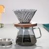 Elegant Diamond-Patterned Pour Over Coffee Maker with Reusable Filter - Clear Glass Carafe, Heat-Resistant & Easy to Clean