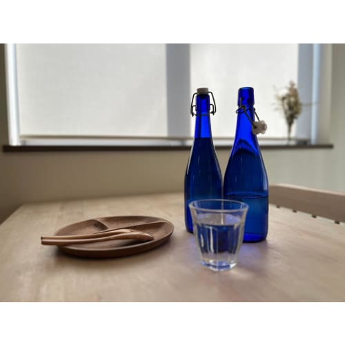 Machine Bottle Anchor Top Bottle, 720ml, Blue, Set of 2, Storage/Refill Container, Glass Bottle AT720SWCB2
