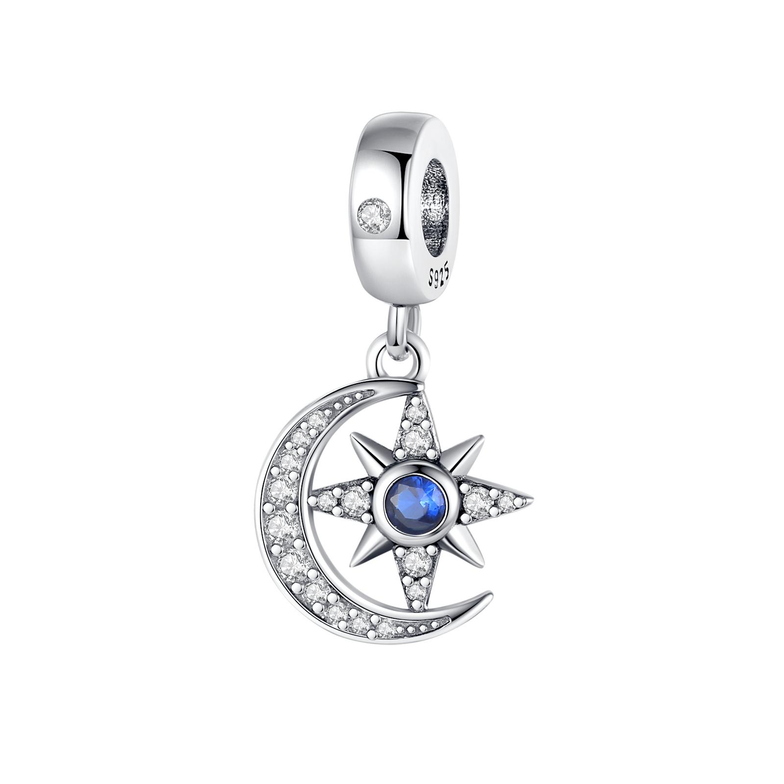 Charms Original Copper Star Moon Pendant Beads Fit Bracelet Diy Fine Gift Women Delicate Jewelry Accessory