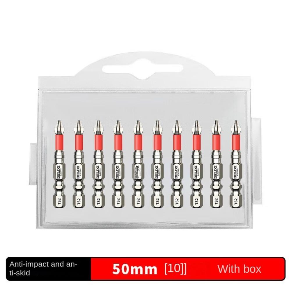 6/10/20pcs S2 Zinc Zinc Alloy Steel Magnetic Batch Head Magnetic Impact Drill Bit  Electric Drill