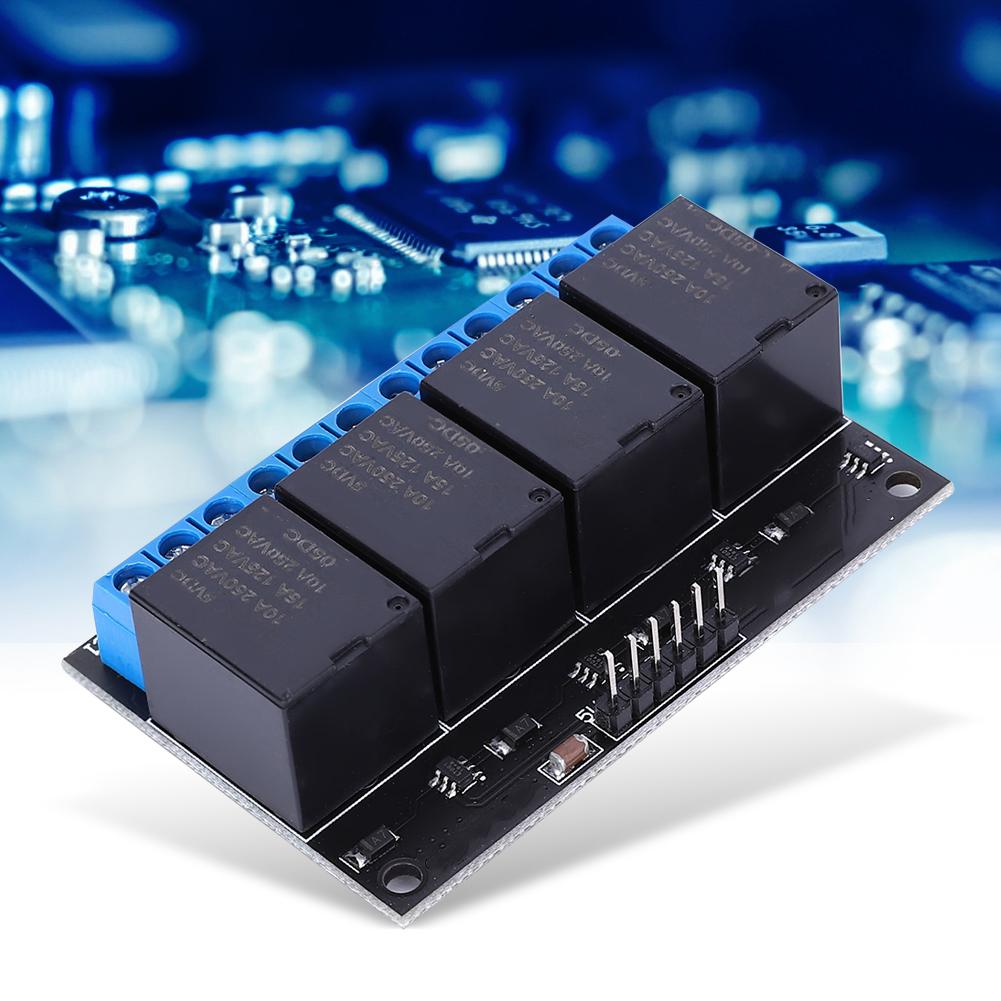 4-Kanal Bistabiles Selbstverriegelndes Relaismodul Taste MCU Low-Level-Steuerschalter 5V Genauigkeit