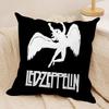 Band Lled Zzeppelin Cushion Cover Silky Short Plush Sofa Pillow Cover Hidden Zipper Soft Dustproof Case for Home Decor