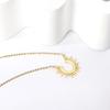 Stainless Steel Jewelry Set Gold Color Half Circle Shaped Set of Necklaces and Earrings for Women mayoreo para revender