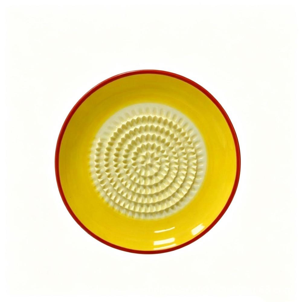Easy Clean Ceramic Ginger Grater Round Plate Fruit Grinding Tool Tomato Grinder Dish  Fruit Puree