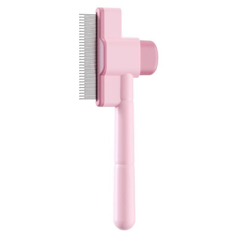 Pet Hair Remover Dog Comb Self Cleaning Dog Comb Pet Hair Remover One Button Massage Brush for Cats Grooming Easy Clean