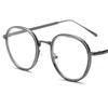Fashion Optical Glasses Unisex Retro Round Frame Eyeglasses Alloy Temples Spectacles Simplity Clear Lens Eyewear
