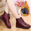 Cotton Shoes Women's Autumn and Winter Velvet Flat-bottomed Non-slip Elderly Grandma Short Boots In the Elderly Warm Snow Boots