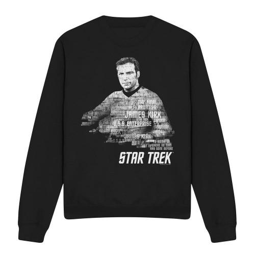 STAR TREK Unisex-Sweatshirt mit Aufschrift „Captain Kirk“ für Erwachsene