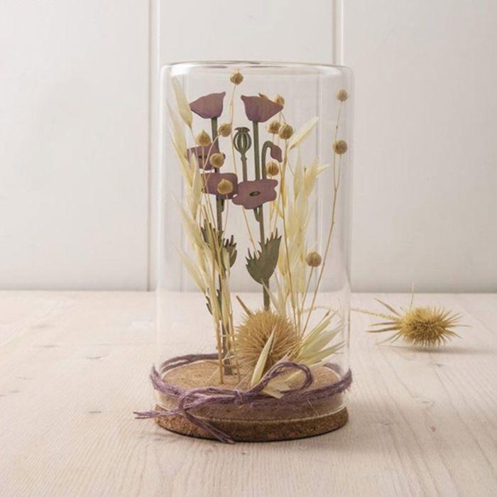 Papaver Stem and Wooden Grass 20 Cm