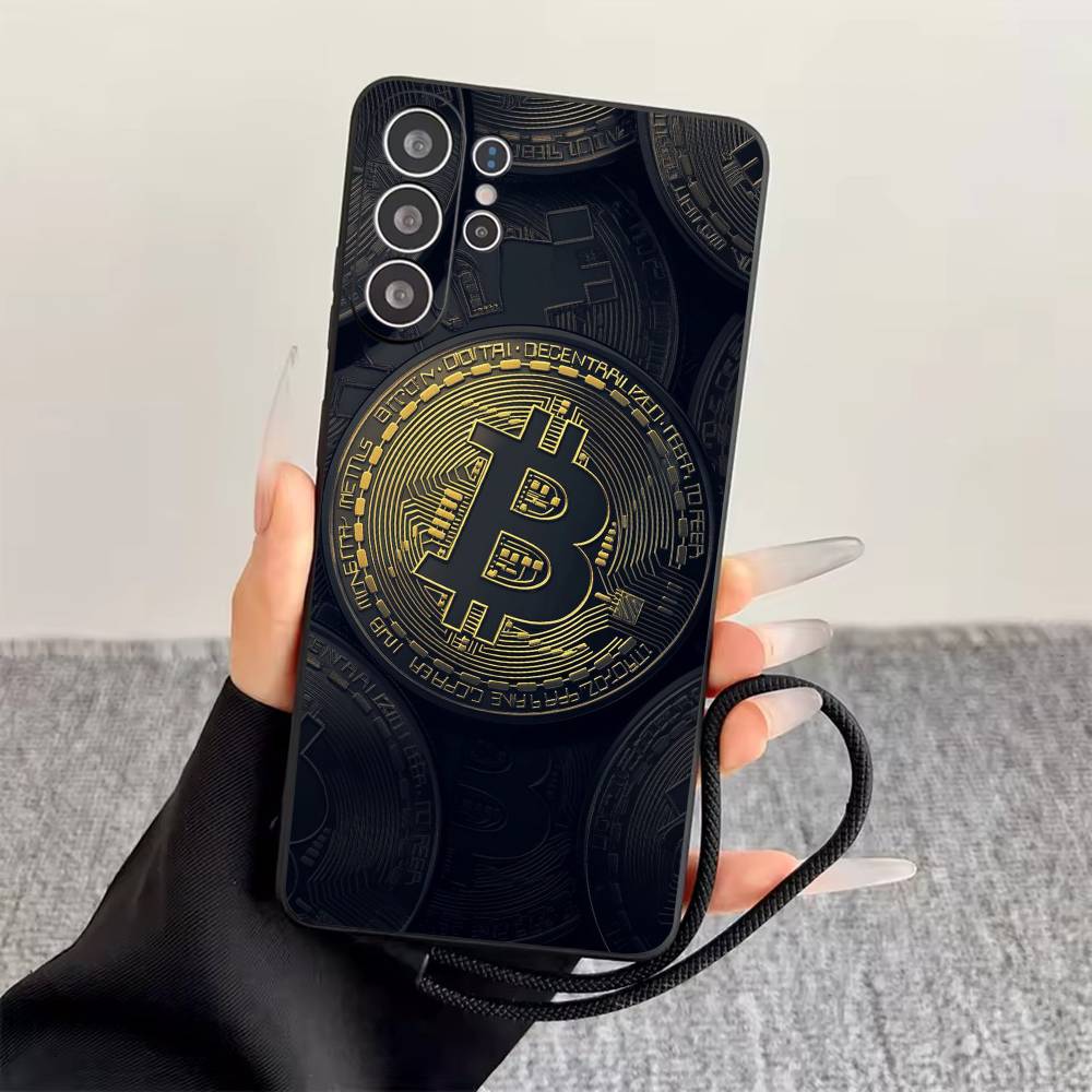 Bitcoin  Phone Case For Samsung S25,S24,S21,S22,S23,S30,Ultra,S20,Plus,Fe,Lite,Note,10,Black Cover