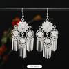 Miao Yin earrings retro exotic niche design long fringed earrings medium earrings women