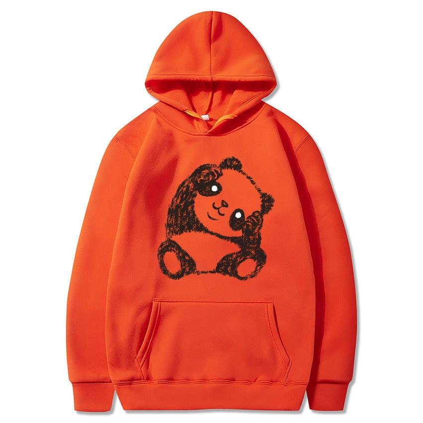 Autumn and winter Panda cartoon printed hoodie classic style college style men's and women's pullovers daily warm hoodie