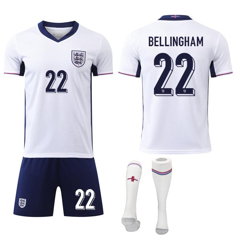 Europacupen England Fotbollsuniform Set 11 Foden Nr. 1 Bellingham Kane Fotbollströja