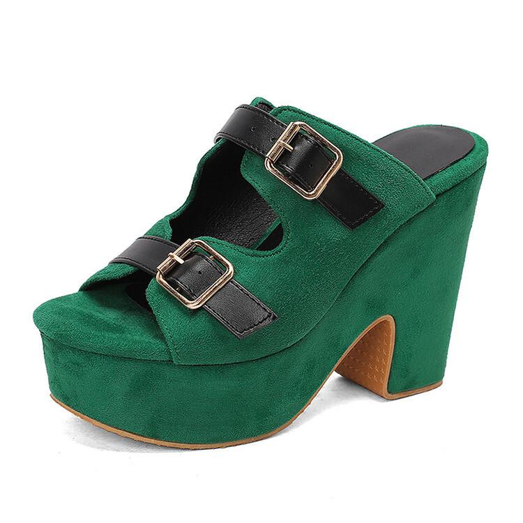 Large size rough high-heeled sandals for women, European and American fashion super high-heeled sandals for women