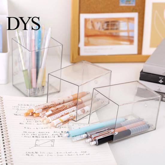 Makeup Brush Organizer Pen Holder Multifunctional Transparent Visible Large Capacity Acrylic Pot Stationery Pencil Storage Box Home Supplies Container