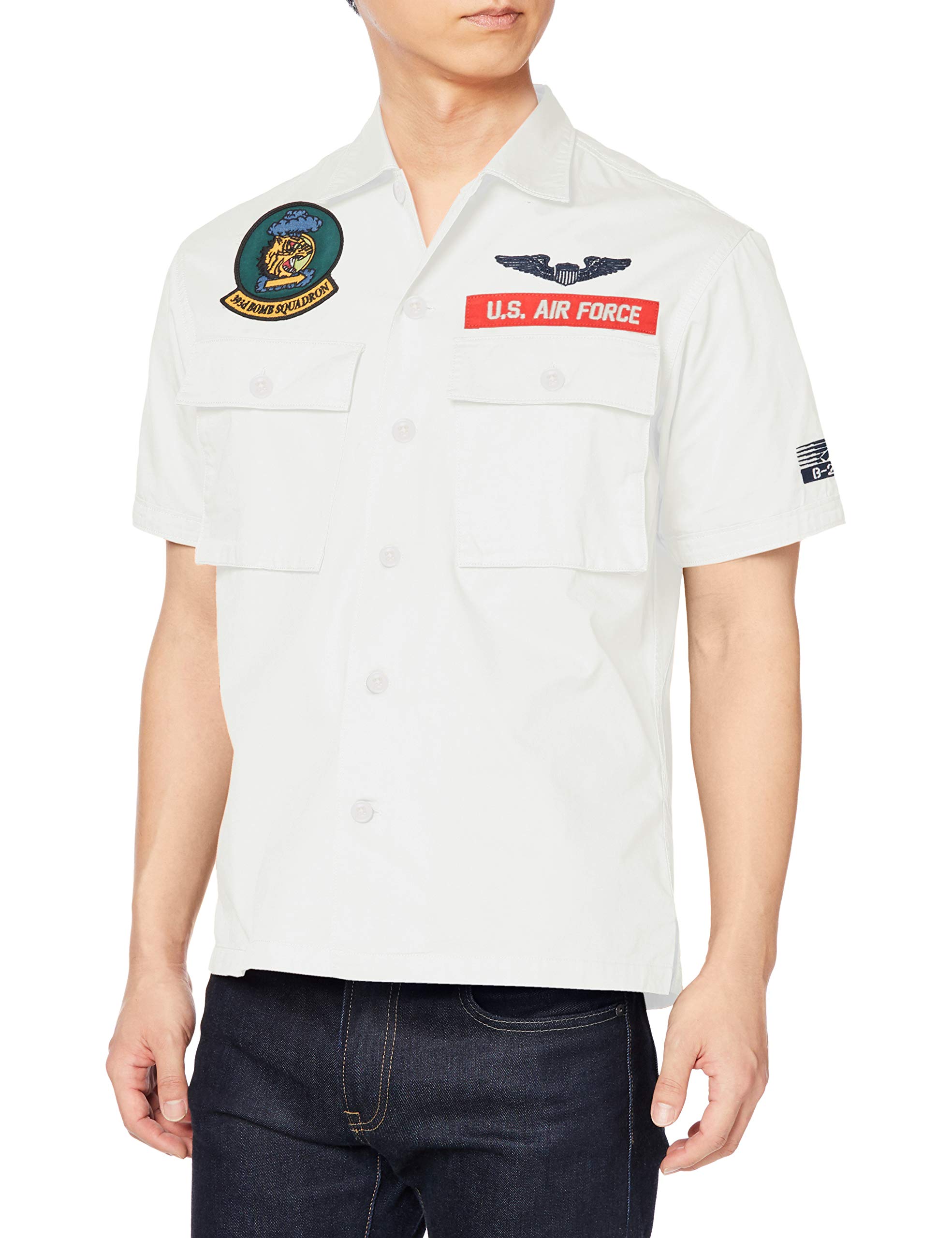 

Рубашка PATCHED MILITARY SHIRTS FIRE AND ICE 6105100 01 БЕЛЫЙ Япония M до японского размера [AVIREX] Футболка с коротким рукавом мужская (эквивалент М)