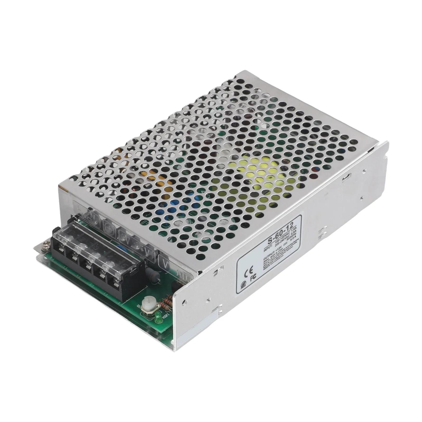 

S-60-12 Switching Power Supply 60W 12V 5A For 12V Devices For 12V LED Strips,floodlights,routers,cameras, Audio/video, Printers China Mainland