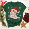 New Year Xmas Cowboy Boots Christmas Holiday TShirts Mugs  Western Decor Printed Tshirt Tops Funny Unisex Cotton Tee  Top