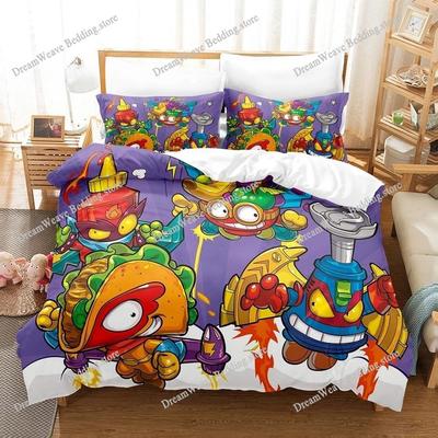 3D Print Anime Super Zings Bedding Set Single Twin Full Queen King Size Bed Set Adult Kid Bedroom Duvet Cover Sets Home Textiles